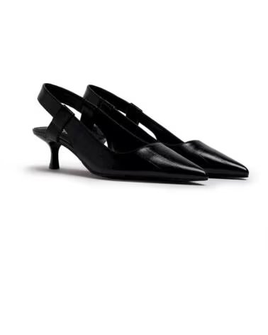 ZAPATOS DE TACÓN CON TIRAS DESTALONADOS MTNG 55764 NEGRO