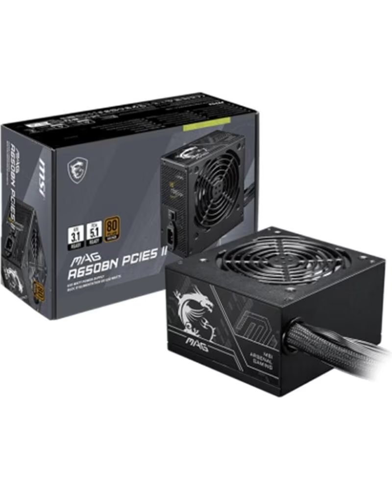 MSI Fuente alimentacion mag a650bn pcie5 ii gaming atx 650w