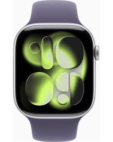 APPLE Smartwatch watch series 11 gps 46mm silver case purple mist sport band s - m