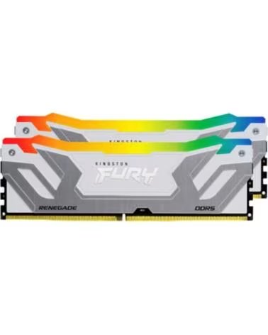 MEMORIA RAM KINGSTON FURY RENEGADE RGB DDR5 48GB 2X24GB 8400MT/S CL40 BIANCO ARGENTO