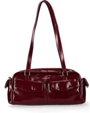 BOLSO DE HOMBRO DE PIEL VEGANA CHIKA10 LINDA BURDEOS BURDEOS-BURGUNDY