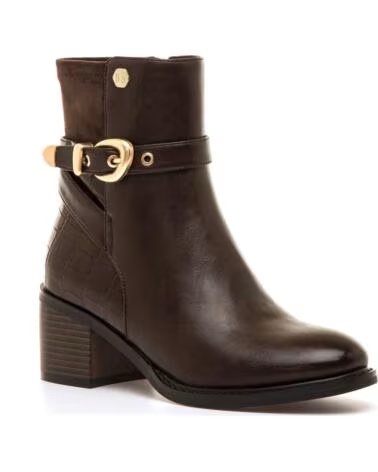 DAMEN HALBSTIEFEL MIT MITTLEREM ABSATZ MARIA MARE 63784 IN BRAUN MARRóN