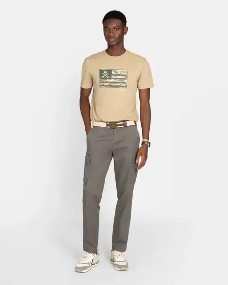 HERREN T-SHIRT HARPER NEYER 401326013 911 KAKI MARRóN