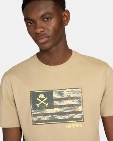 HERREN T-SHIRT HARPER NEYER 401326013 911 KAKI MARRóN