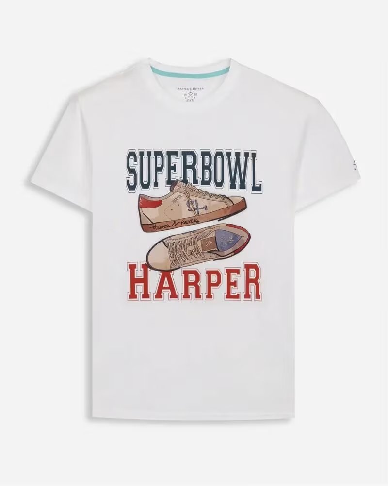 HARPER & NEYER HERREN T-SHIRT 401326027 BLANCO