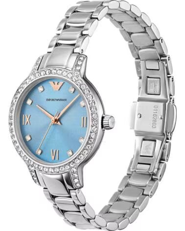 RELOJ EMPORIO ARMANI AR11585 CON ESFERA AZUL Y ACERO INOXIDABLE GRIS