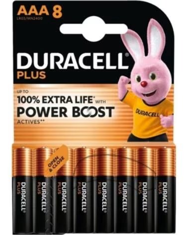 DURACELL Pack de 8 Pilas AAA Plus Power Boost DPBLR3B8- 1 5V- Alcalinas