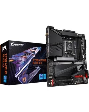 GIGABYTE Placa base 1700 z790 aorus elite ax atx - 4x ddr5 - 6x sata3 - 5x usb 3 2 - 1x usb tipo c - 4x usb 2 0