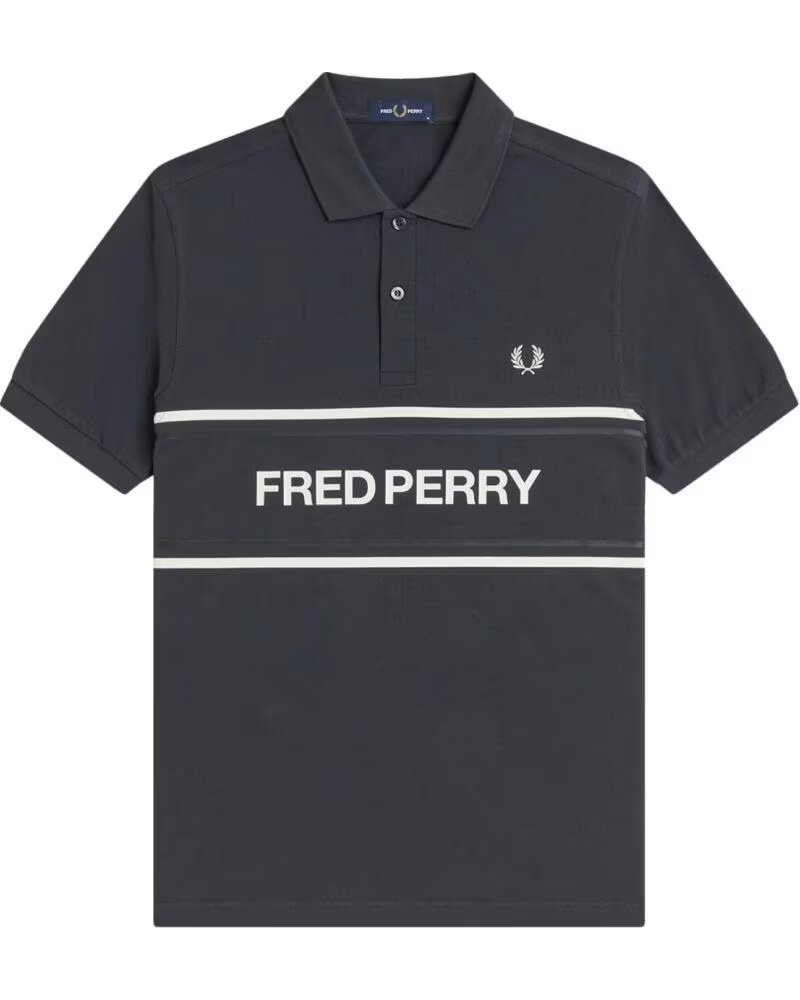 POLO GRAPHIQUE FRED PERRY ANCHOR GREY
