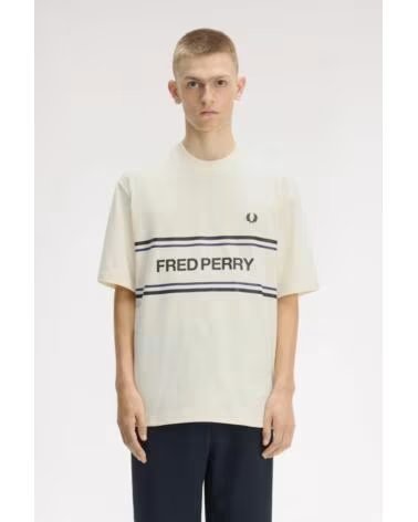 FRED PERRY T-SHIRT GRÁFICA ECRU BEIGE