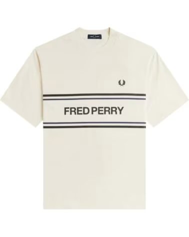 FRED PERRY T-SHIRT GRÁFICA ECRU BEIGE