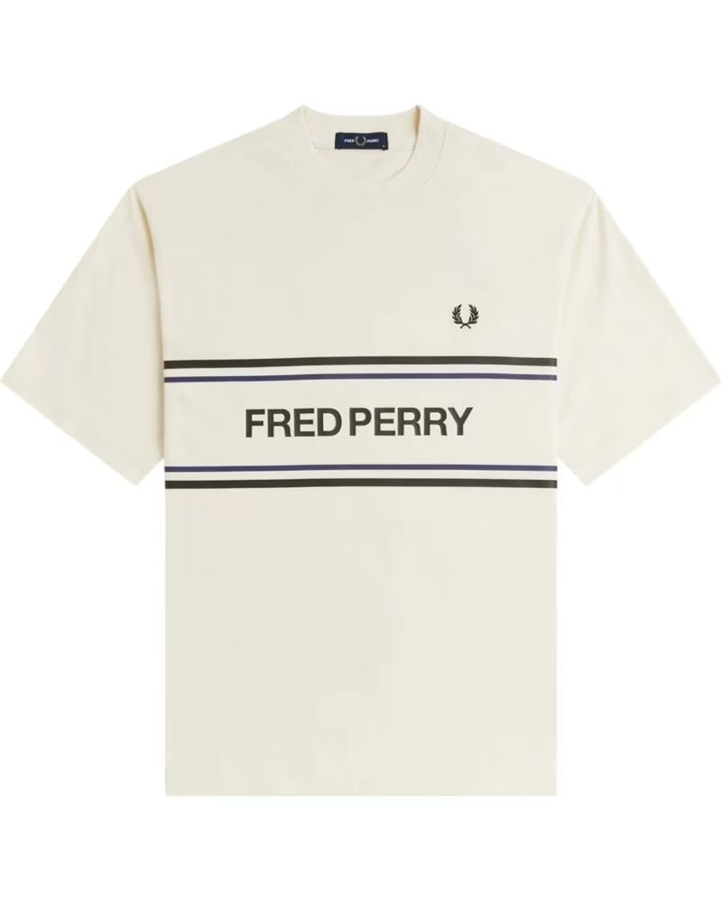 FRED PERRY T-SHIRT GRÁFICA ECRU BEIGE