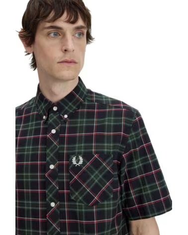 FRED PERRY TARTAN KURZARMHEMD M1741 Z89 MULTICOLOR