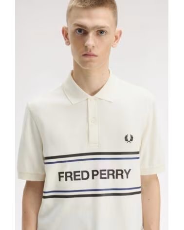 POLO GRAPHIC FRED PERRY CRUDO BEIGE