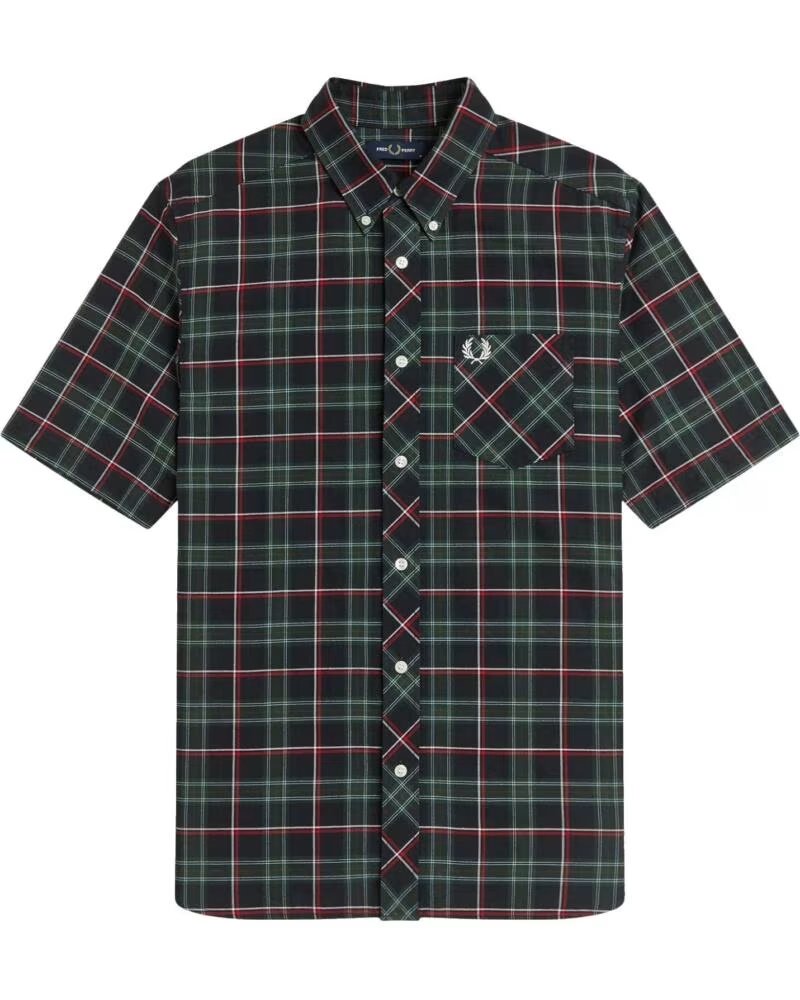 FRED PERRY TARTAN KURZARMHEMD M1741 Z89 MULTICOLOR