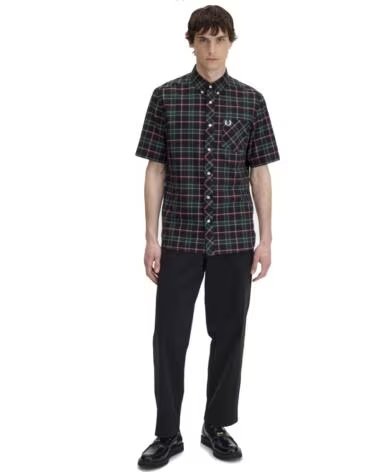 FRED PERRY TARTAN KURZARMHEMD M1741 Z89 MULTICOLOR