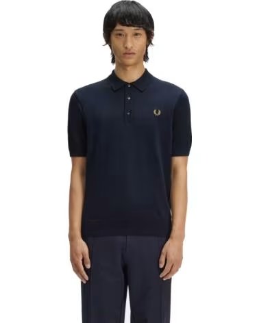 POLO DE PUNTO DE ALGODÓN DE FIBRA LARGA FRED PERRY NAVY