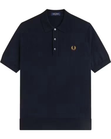 POLO DE PUNTO DE ALGODÓN DE FIBRA LARGA FRED PERRY NAVY