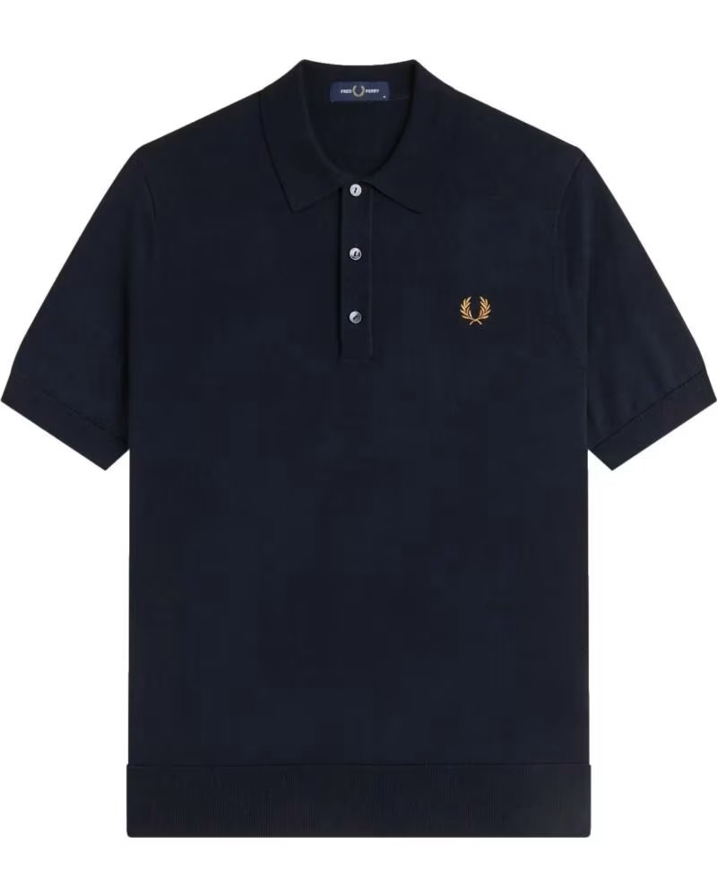 POLO DE PUNTO DE ALGODÓN DE FIBRA LARGA FRED PERRY NAVY