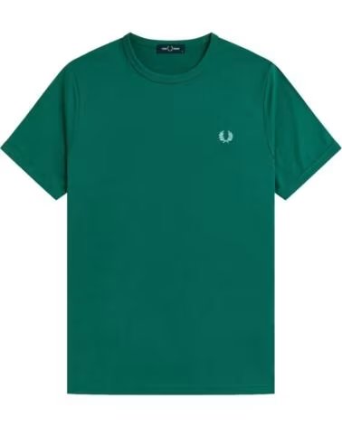 T-SHIRT FRED PERRY RINGER SPORT GREEN LIGHT