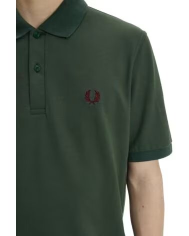 FRED PERRY REISSUES ORIGINAL PLAIN POLO TARTAN GREEN MAROON