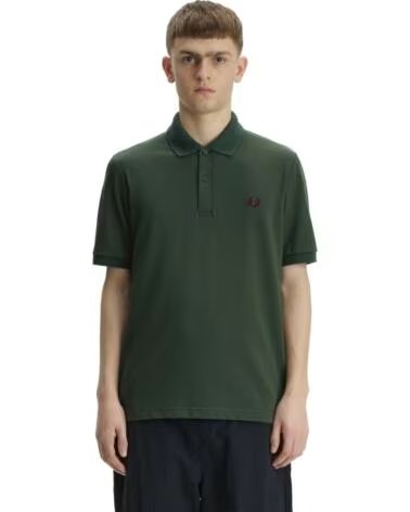FRED PERRY REISSUES ORIGINAL PLAIN POLO TARTAN GREEN MAROON