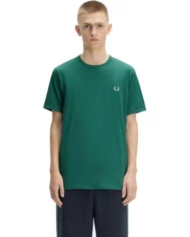 T-SHIRT FRED PERRY RINGER SPORT GREEN LIGHT