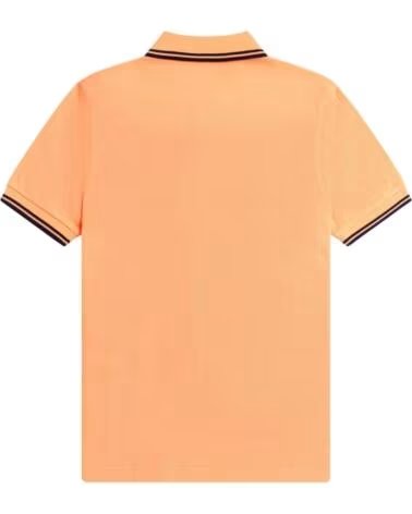 POLO SLIM FIT TWIN TIPPED PEACH FRENCH NAVY ORANGE