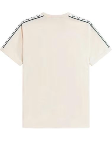 T-SHIRT FRED PERRY CONTRAST TAPE RINGER ECRU BEIGE