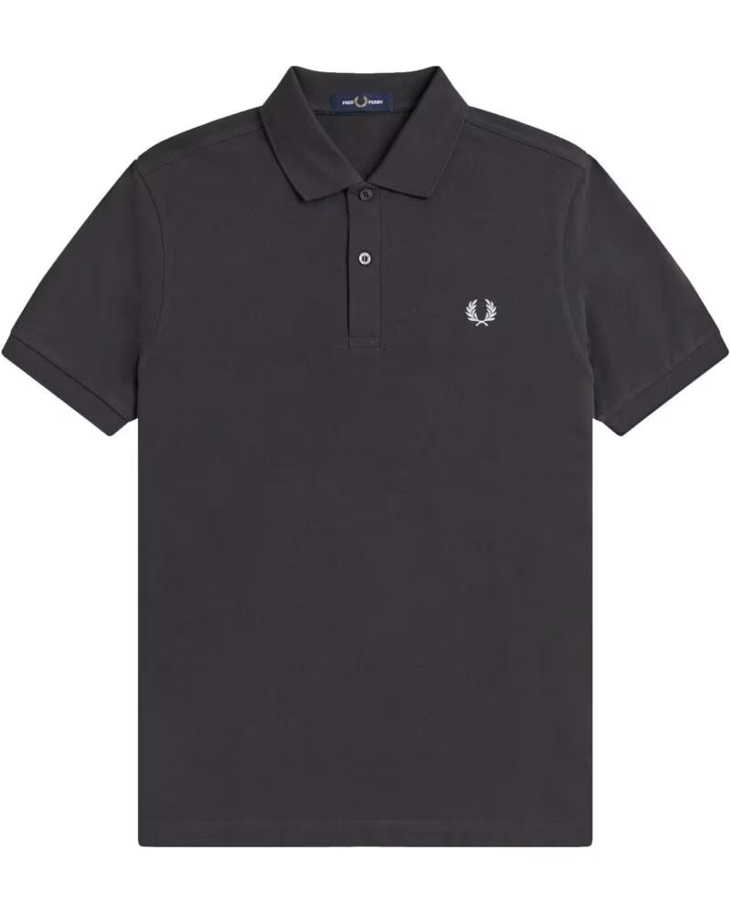 FRED PERRY POLO SLIM FIT LISO ANCHOR GREY - LIGHT ICE