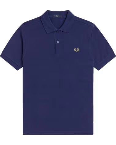 POLO SLIM FIT LISO FRENCH NAVY - CITRON