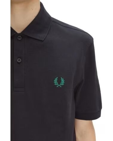 FRED PERRY SLIM FIT EINFARBIGES POLO NAVY UND SPORT GREEN