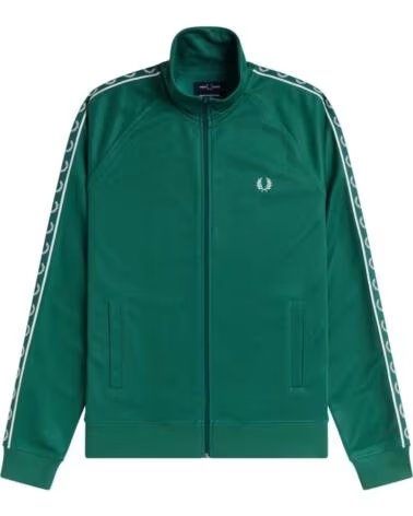 CHAQUETA DEPORTIVA FRED PERRY CONTRAST TAPE SPORT GREEN