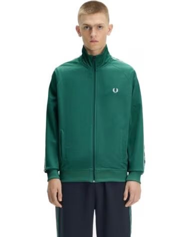 CHAQUETA DEPORTIVA FRED PERRY CONTRAST TAPE SPORT GREEN