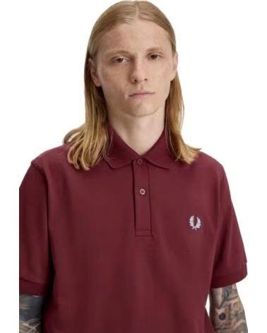 POLO FRED PERRY REISSUES ORIGINAL PLAIN MAROON - ICE BURGUNDY