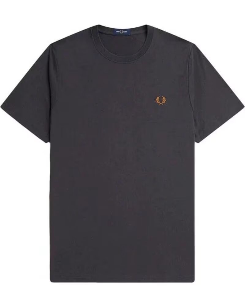 T-SHIRT FRED PERRY COL ROND GRIS GREY