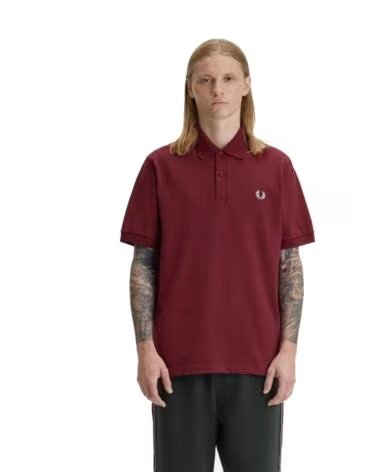 POLO FRED PERRY REISSUES ORIGINAL PLAIN MAROON - ICE BURGUNDY