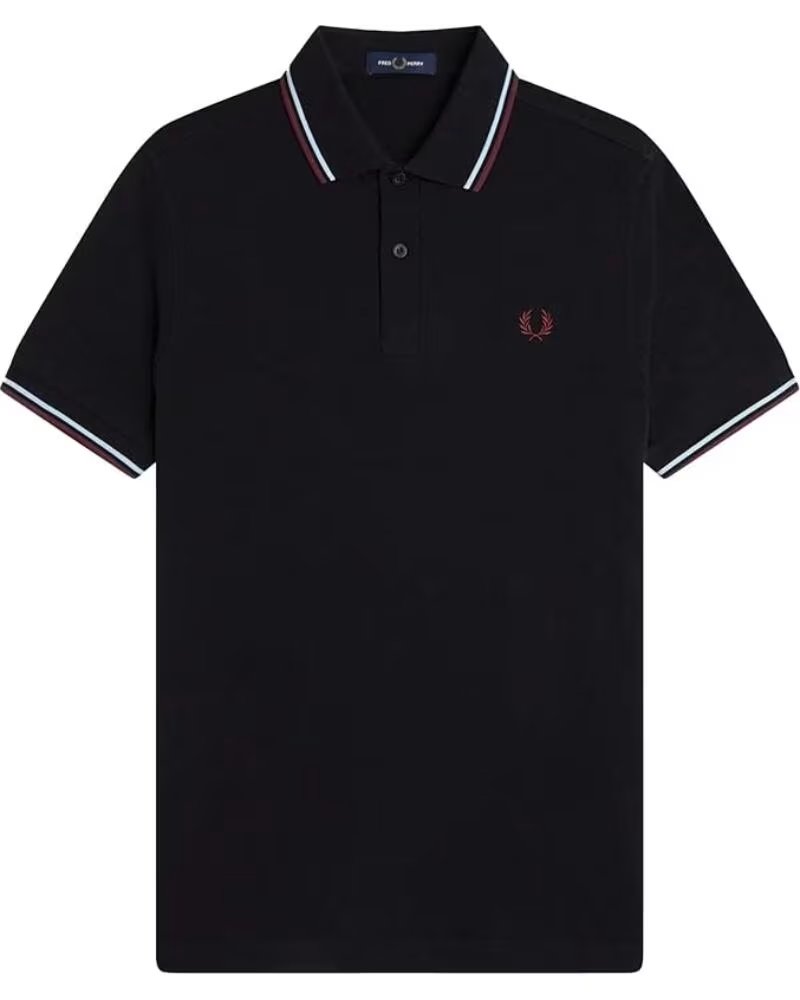 FRED PERRY POLO SLIM FIT CON DOBLE RIBETE NAVY
