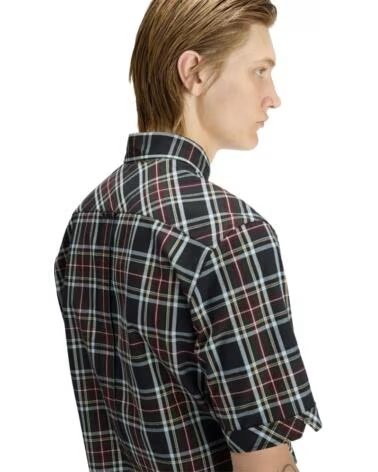 FRED PERRY CLASSIC TARTAN SHORT SLEEVE SHIRT BLACK