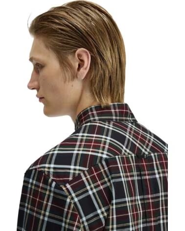 FRED PERRY CLASSIC TARTAN SHIRT BLACK