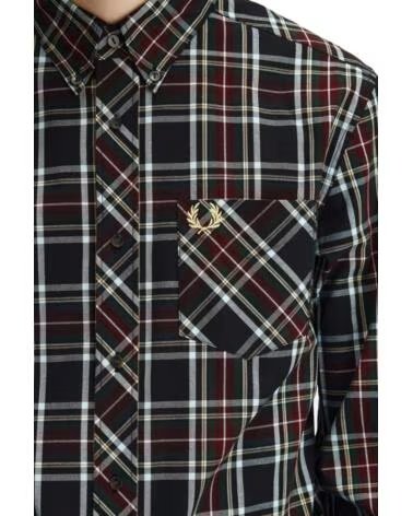 FRED PERRY CLASSIC TARTAN SHIRT BLACK