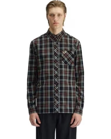FRED PERRY CLASSIC TARTAN SHIRT BLACK