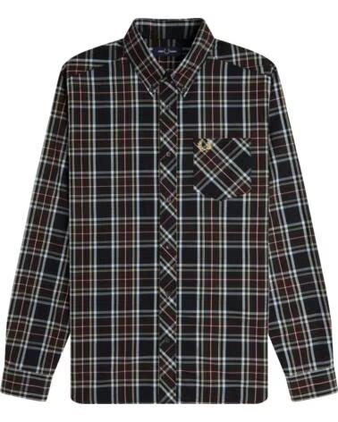 FRED PERRY CLASSIC TARTAN SHIRT BLACK