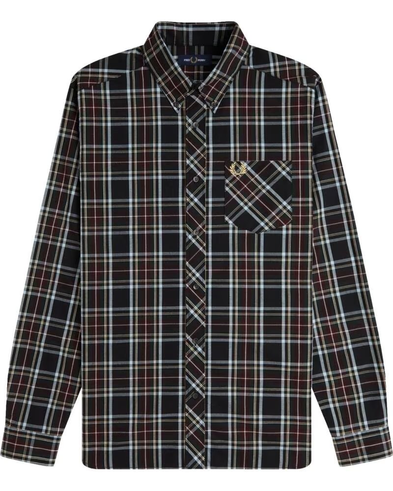 FRED PERRY CLASSIC TARTAN SHIRT BLACK