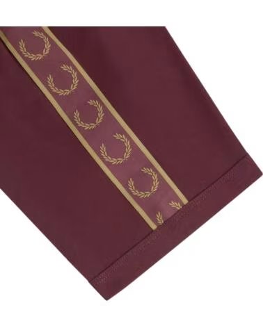 T-SHIRT FRED PERRY CONTRAST TAPE RINGER OXBLOOD CHAMPAGNE BURGUNDY