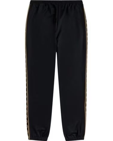 PANTALÓN DE CHÁNDAL FRED PERRY TAPED TRACK NEGRO Y CHAMPÁN BLACK