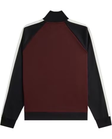 CHAQUETA DEPORTIVA CON MANGAS DE CONTRASTE FRED PERRY OXBLOOD BURGUNDY