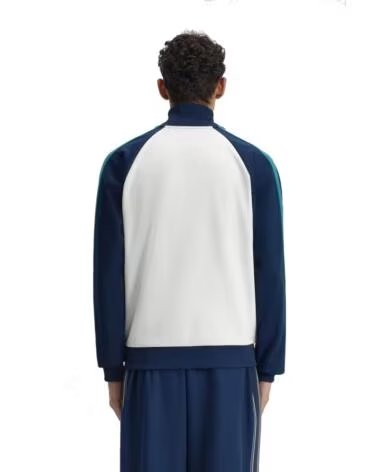 FRED PERRY CONTRAST SLEEVE TRACK JACKET TRAININGSJACKE WHITE