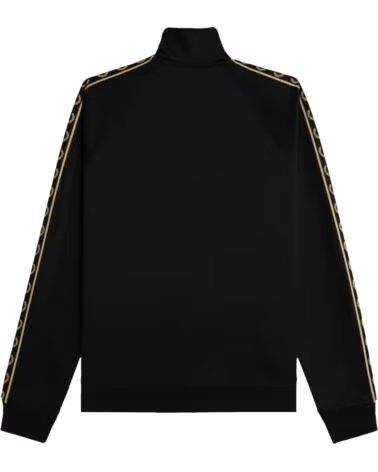 FRED PERRY VESTE DE SURVÊTEMENT CONTRAST TAPE NOIR BLACK