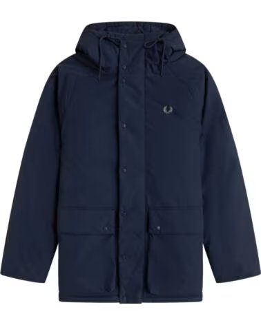 GIACCHE E CAPPOTTI INVERNALI FRED PERRY PADDED ZIP THROUGH JACKET DARK AIRFORCE NAVY